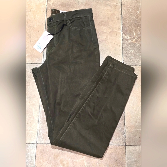 Juicy Couture Urban Olive Stretch Sateen Pants Size 8 - Picture 5 of 11